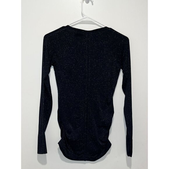 Athleta Blue Long Sleeve Crew Neck Sparkle Pullover Women's Top Size XS - Picture 5 of 8